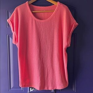 Maurices Bright Pink Short Sleeve Top